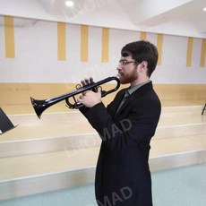 C조 트럼펫 나팔 C튠 전문가용 학생용 연주용 악기 미국, B 플랫 블루- 올드 스타일