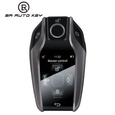 BMW디지털키 튜닝 개조 keyless-go 스마트 키 차량 용 수정 된 키 디스플레이키, 한국어, 협력사, 실버 색상, 1개