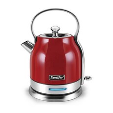 Sonifer 1 5L 스테인레스 스틸 클래식 전기 주전자 온도 조절기 포함 가정용 빠른 가열 220V, [01] EU, Red, 1개