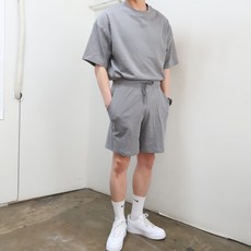 피그먼트반팔반바지세트