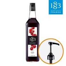 트렌드커피 1883 체리 시럽 1L+1883 정품 로고 시럽펌프, 1L