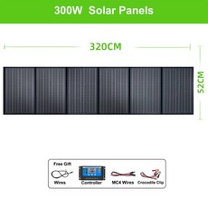 휴대용태양열발전소 접이식 태양광 충전 장치 400W 패널 960Wh 발전소 USB DC 충전기 야외 전원 공급, [03] 300W Panels, 03 300W Panels