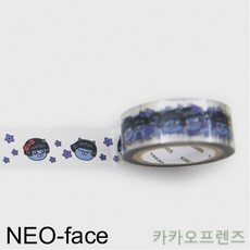 GJW66C9D1 카카오프렌즈 투명 데코 테이프 페이스 네오 1개 용품 카카