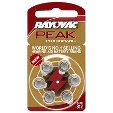 보청기 60PCS RAYOVAC 피크 아연 공기 1.45V A312 312A ZA312 312 PR41.13A A13 13A 13 P13 PR48.A10 10A 1, 03 60pcs Peak312