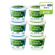 [쇼핑엔티] [풀무원다논] 그릭 빅팟 플레인 400g 6개, 플레인3개+달지않은 플레인3개