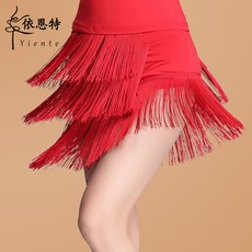 무용치마 라틴댄스 스커트 여자성인 전문 트레이닝복 훈련 개성 무용 섹시스커트 태슬 연기