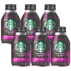 스타벅스 카페 베로나 블랙 커피 캔 커피, 6개, 275ml