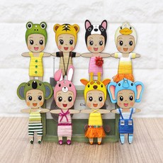 플레이우드 동물친구들 걱정인형만들기 8종 풀패키지 DIY 키트, 1. 동물걱정인형8종 풀패키지 세트, 1개