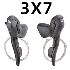 트렉fx2 Micronew로드 듀얼 레버 2x10 속도 3x10 시프터 7 8 9 10 자전거 Shimano, 3 7 speed pair