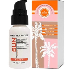 Sun Laboratories By Giesee Face 셀프 태너 다크, 1개, 59ml