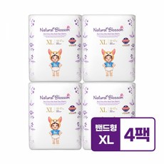 네추럴블라썸 초박형 밴드기저귀 XL(12~17kg), 특대, 4팩