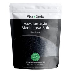 비바 도리아 하와이 흑라바 바다 소금 라바솔트 lava salt 용암염 검은소금 흑소금 5파운드(2.27kg), 5 Pound (Pack of 1), 2.27kg, 1개