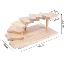 초밥접시 접시 일식 플레이팅 생선 우드 원목 스시 그릇 회접시 디저트 일식접시, 사각 8단, 1개