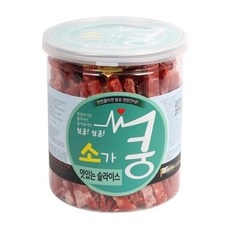 심쿵심쿵 강아지간식 연어가쿵 오리가쿵 소가쿵 믹스쿵 200g, 1개, 소가쿵 슬라이스 - 소가쿵