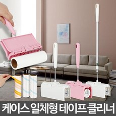 먼지제거 돌돌이테이프 청소클리너 핑크 찍찍이테이프 찍찍이롤러 테이프롤러 찍찍이, 1개