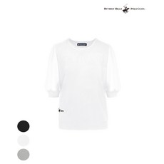 GS비버리힐스폴로클럽 여성 히아신스 로고니트 반팔티 TK408 487657
