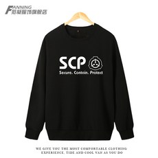 디바인 캐주얼 맨투맨|이지맨투맨 신품 SCP초과 재단 내추럴 공포 바이오 수용소 주변 라운드넥 풀오버 후드 맨투맨 와이드