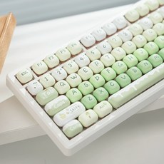 뷰티레벤 커스텀키캡 PBT 염료승화 기계식 키보드 호환가능 윈도 맥 호환, 01, 녹차크림 아이스크림