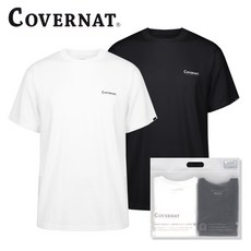 [100%정품 국내발송] 커버낫 쿨 코튼 2-PACK 티셔츠 블랙+화이트 CO2402STE1BK