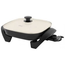 [아마존베스트]Oster DuraCeramic Electric Skillet CKSTSKFM12W-ECO 12-Inch BlackCreme, One Color_CKSTSKFM12W-ECO, 상세 설명 참조0, 상세 설명 참조0