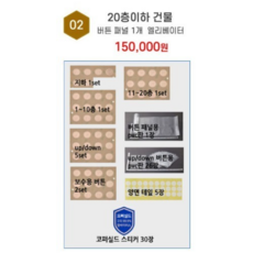 주식회사 골드밸런스 [20층이하] 버튼 패널 1개 엘리베이터 DIY킷