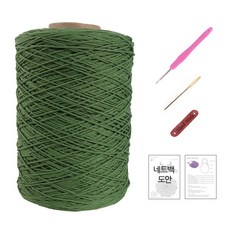 마마니트 동방면사 네트가방 DIY 세트, 328 올리브, 1세트