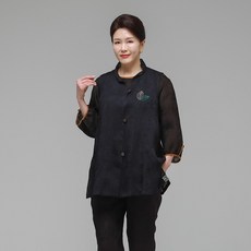 하랑한복 엄마옷 신상인견조끼 시원드리 네이비
