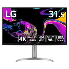 LG 모니터 디스플레이 32UQ850-W 31.5인치Nano IPS Black4K (3840×2160) DisplayHDR400DCI-P3 98%USB-Type-CDisplayPortHDMI×2KVM 스위치틸트 높이 조정 피벗 대응3년 안심·무휘점 보증