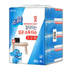 스카트 강력 살균 소독 티슈 160p, 6개