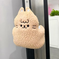 살림다담 문닫힘 문쾅 방지 인형 손끼임방지 도어 쿠션 도어스토퍼, 브라운(고양이), 1개 브라운(고양이), 1개