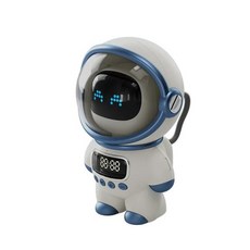 Ai스피커 인공지능 스마트 스피커 우주 비행사 인터랙 블루투스 알람 시계 라디오 야간, 하얀, Blue, 1.White