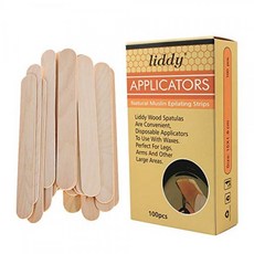 LIDDY 100 pack Professional Spa Quality Wax Applicator Spatula Large Sticks For, 단일상품