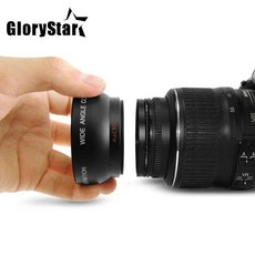 망원렌즈 GloryStar 58MM 0.45x 와이드 앵글 + 캐논 EOS 350D/ 400D/ 450D/ 500D/ 1000D/ 550D/ 600D/ 1100D 용 매크로 Ni, 단일옵션 - 캐논eos350d