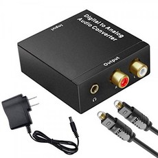 Digital to Analog Audio Converter 192 kHz Optical to RCA with Optical &Coaxial, 단일상품