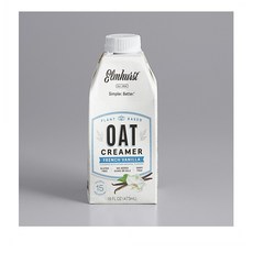 Elmhursts French Vanilla Oat Creamer 엘름허스트 프랜치 바닐라 오트 크리머 커피 크림 473ml 4팩, 4개