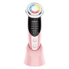 고주파마사지기 가정용 뷰티 기기 수입기 7 가지 모드 RF 페이셜 머신 5 인 1 마사지 스킨 케어 장비, 3) pink, 1개