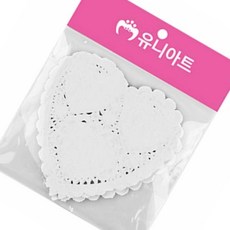온가지사 1000 하트 종이레이스 도일리 페이퍼 소 10CM 1개입 유치원어린이집꾸미기