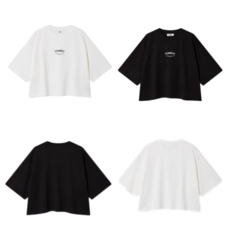 [국내매장정품] 스튜디오 톰보이 여성 크롭 봄 여름 간절기 레터링 라운드 티셔츠 반팔