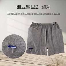 장루반바지 요루 소변백 휴대가능 소변줄 소변바지 소변주머니 휴대용 포켓 장애인, 스페셜 블랙 핀스트라이프 장루 속옷 남녀공용, LL(허리 사이즈 2'7-2'9), 1개