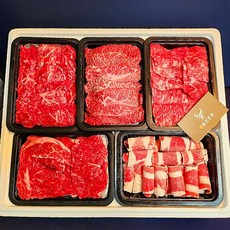 프리미엄 모둠구이 5종세트 1.2kg [등심 300g 살치살 200g 갈비살 200g 부채살 200g 우삼겹 300g], 1개, 1.2kg(프리미엄 모둠구이 5종 세트)