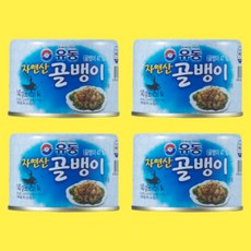 유동 자연산 골뱅이 140g 4캔, 4개