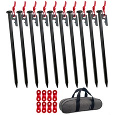 [YOGOTO] 30cm 페그 해머 세트 딱딱한 흙 모래 잔디용 터프 페그 φ10mm 스테이크, 1개