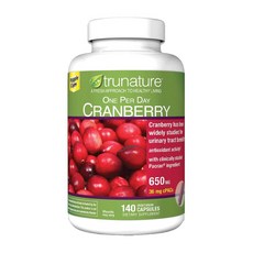 TruNature Cranberry 트루네이쳐 원 퍼 데이 크렌베리 650mg, 140정, 1개