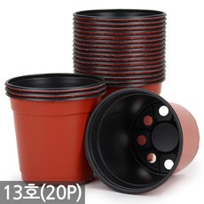 세인화분 국산 이색포트 모종화분 20P - 화분 연질분 포트 모종 육묘 다육 다육이 연질화분 플라스틱 국내산 비닐 갈색, 20개, 이색포트_13호(브라운)
