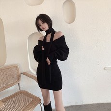 DINDIN 미니 원피스 섹시 파티룩 홀복 클럽의상 슬림 FN04