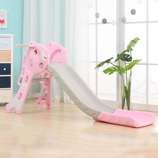 [해외 직송]다소미얼 다기능놀이터 소형 미끄럼틀 가정용 어린이 실내 조립 유아 어린이 장난감 XZ07 A10, 21 핑크 165*56*82cm
