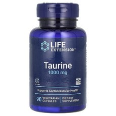 라이프익스텐션 타우린 1000mg 식물성 베지 캡슐 90정 글루텐프리 비건, 1개