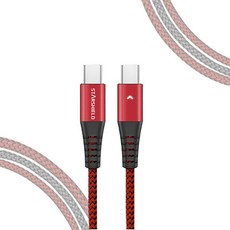 스타쉴드 1+1 라이트 C타입 고속충전케이블, 0.3-레드, 2개