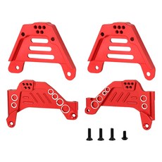금속 서스펜션 브래킷 완충기 거치대 댐퍼 마운트 RC 자동차 액세서리 axial scx10 iii 글래디에이터 업그레이드 부품, 2) Red All 4pcs