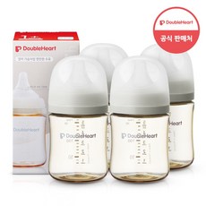 더블하트 모유실감 3세대 PPSU 오후의베이지 160ml 젖꼭지포함/S/1개월~